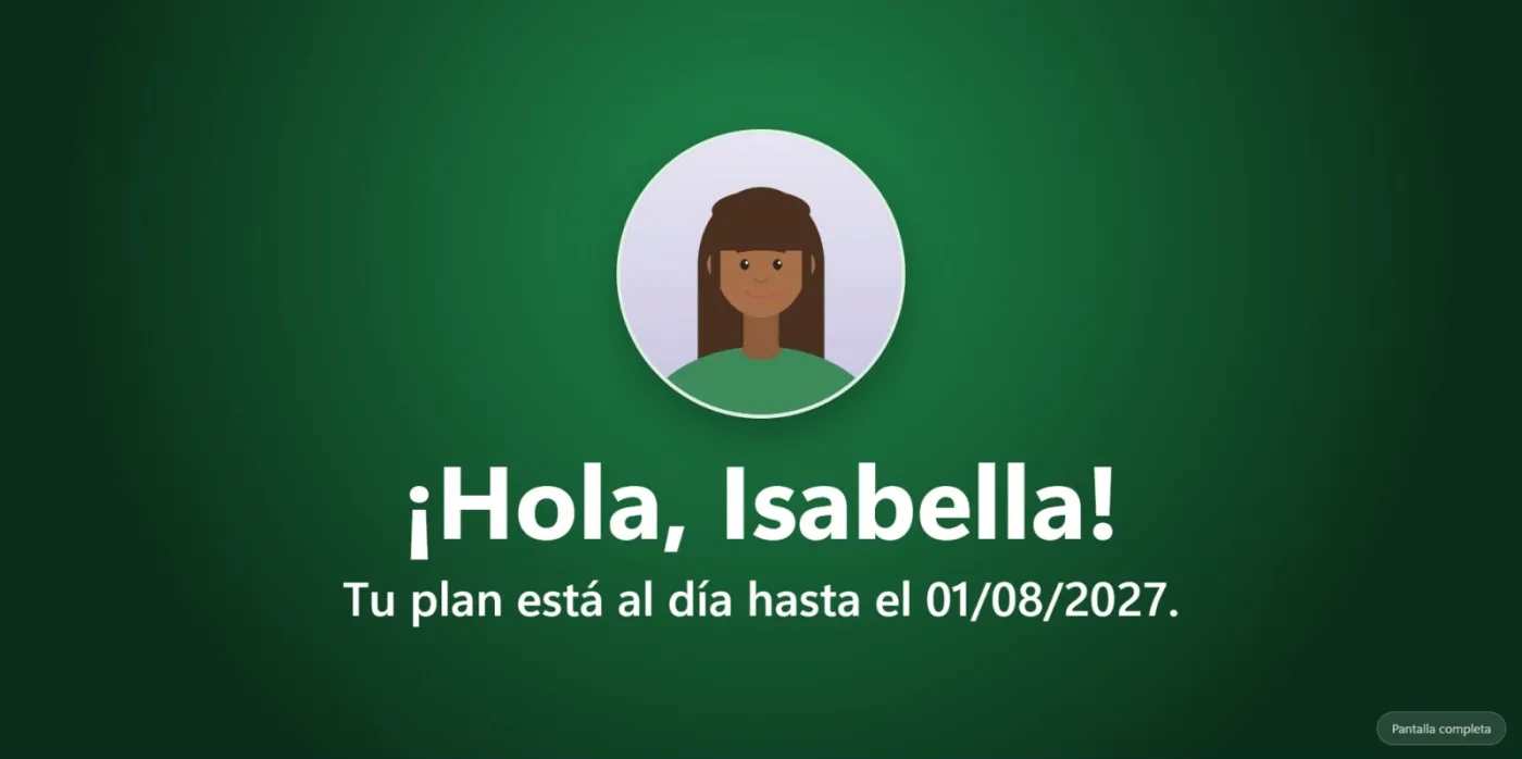 Pantalla de bienvenida de GymSoft Local
